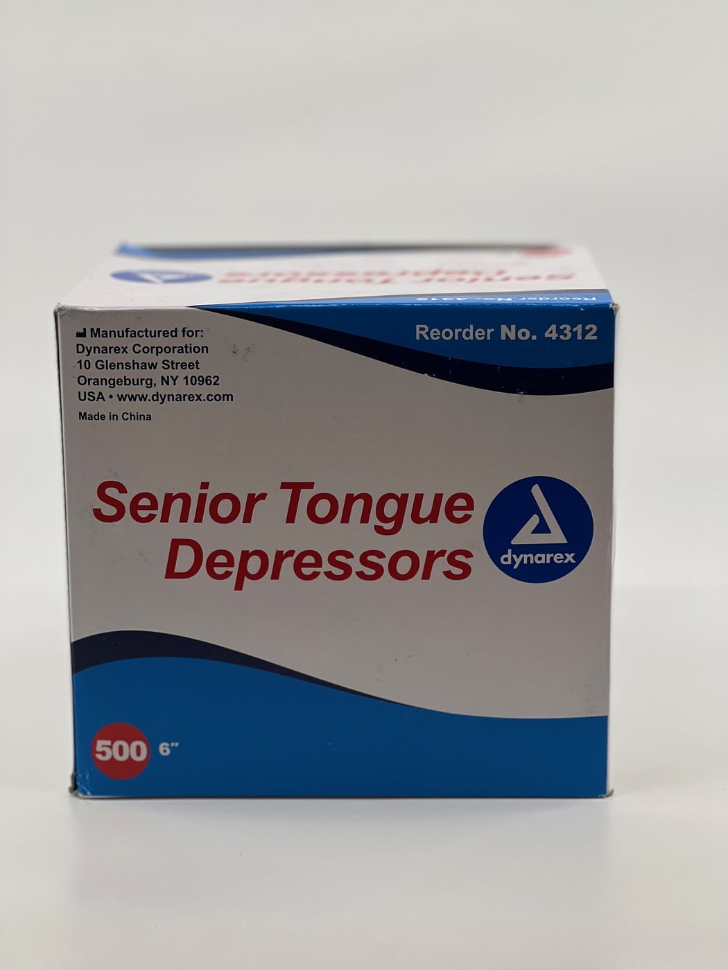 Dynarex 6" Wooden Tongue Depressors, Non-Sterile Box Of 500 | Smooth Birch Wood For Medical & Craft Use